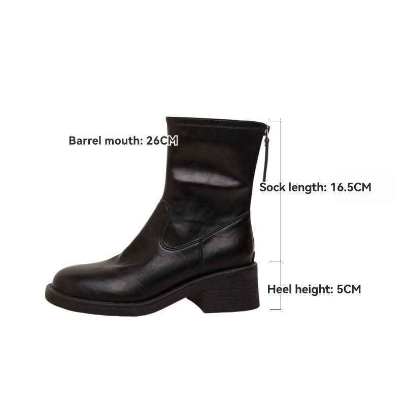 Block-heeled Leather Boots | Womens Boots Boots Boots