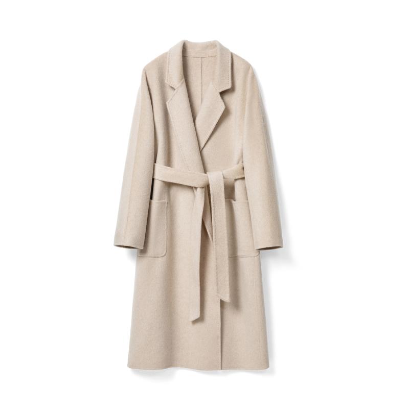 Brushed-Finish Tie-Belt Coat | Womens Jacket & Coats Clothing Jacket & Coats