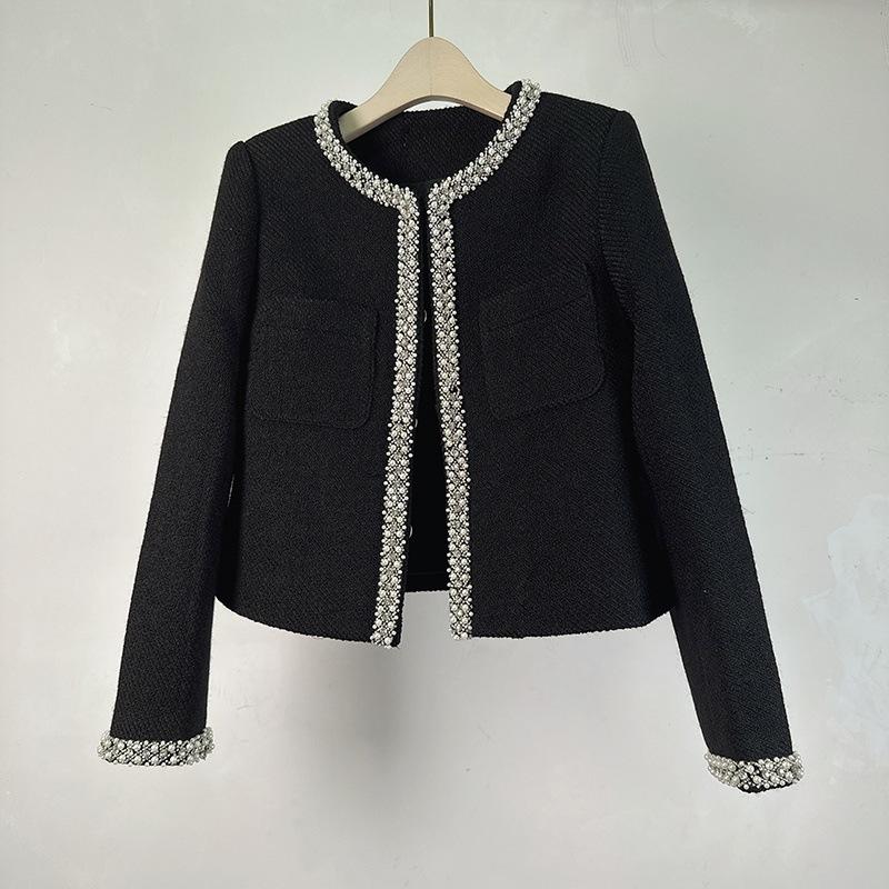 Rhinestone-Embellished Bouclé Jacket | Womens Jacket & Coats Blazers & Vests Blazers & Vests