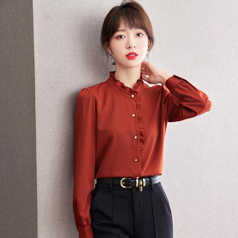 Ruffle-Trimmed Blouse | Womens Shirts & Blouses Clothing Shirts & Blouses