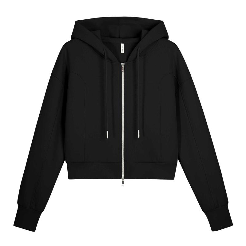 Short Hooded Sweatshirt Jacket | Womens Hoodies & Sweatshirts Clothing Hoodies & Sweatshirts