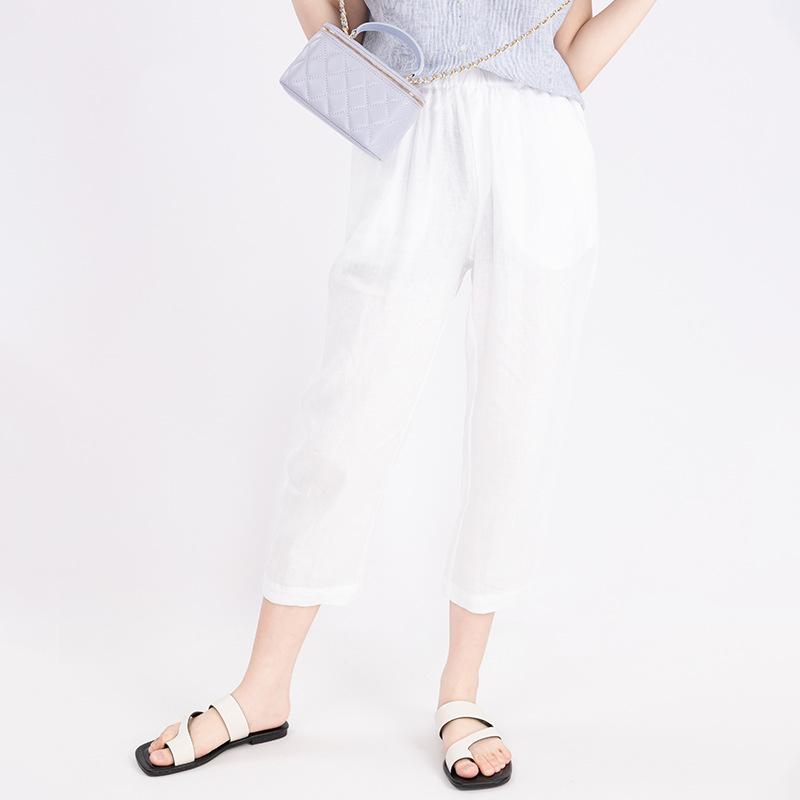 Linen-blend Pull-on Pants | Womens Pants Clothing Pants